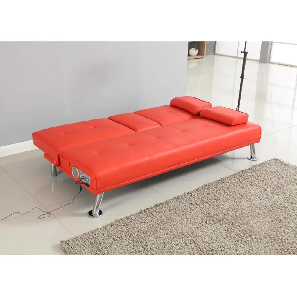 Brooklyn Double Sleeper Cinema Sofa Bed with Bluetooth - Red
