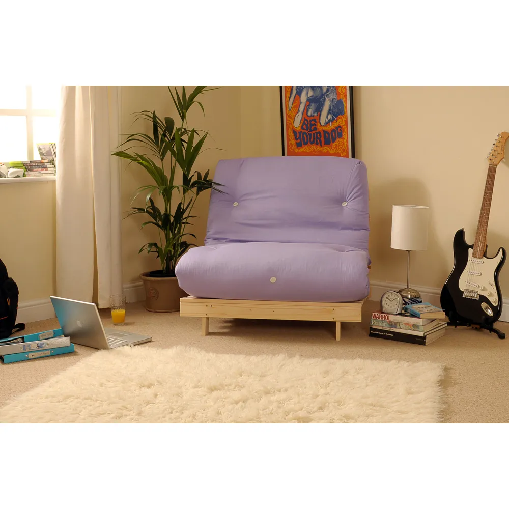 Brooklyn Double Sleeper Futon Base and Mattress - Lilac