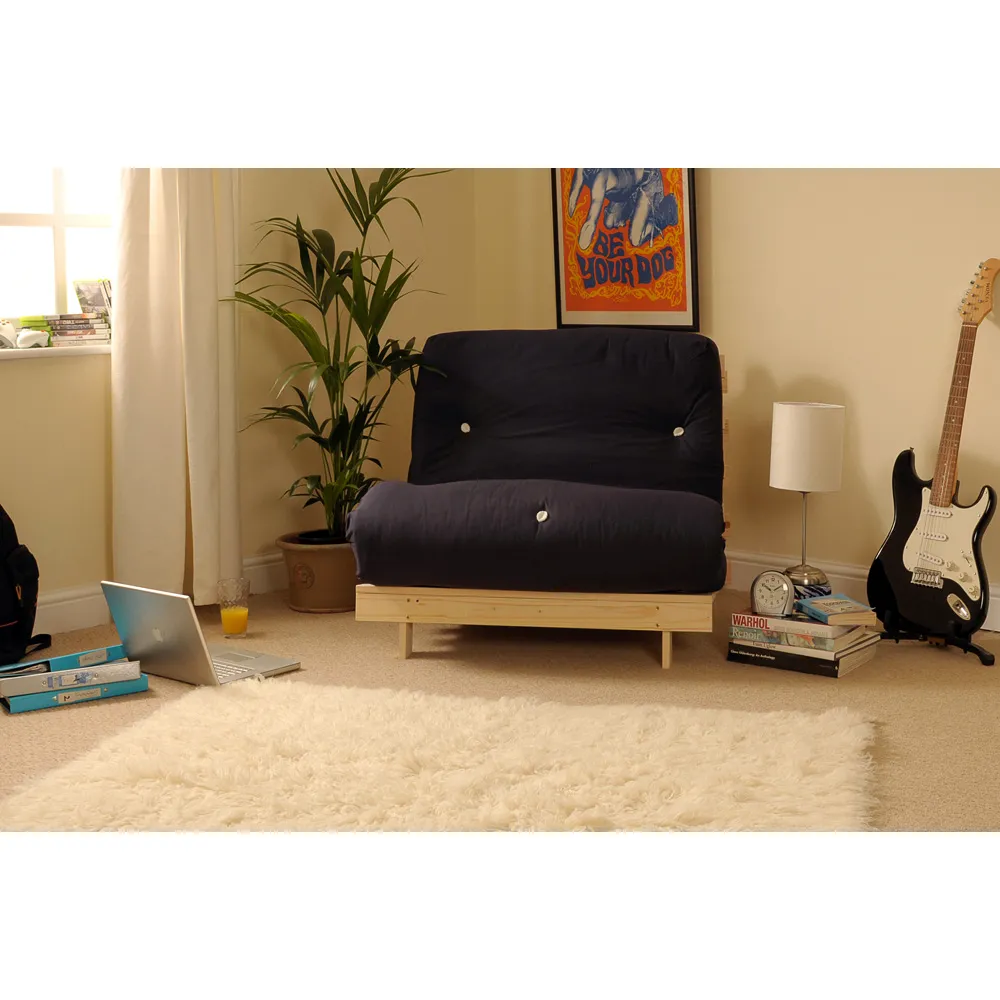 Brooklyn Double Sleeper Futon Base and Mattress - Navy