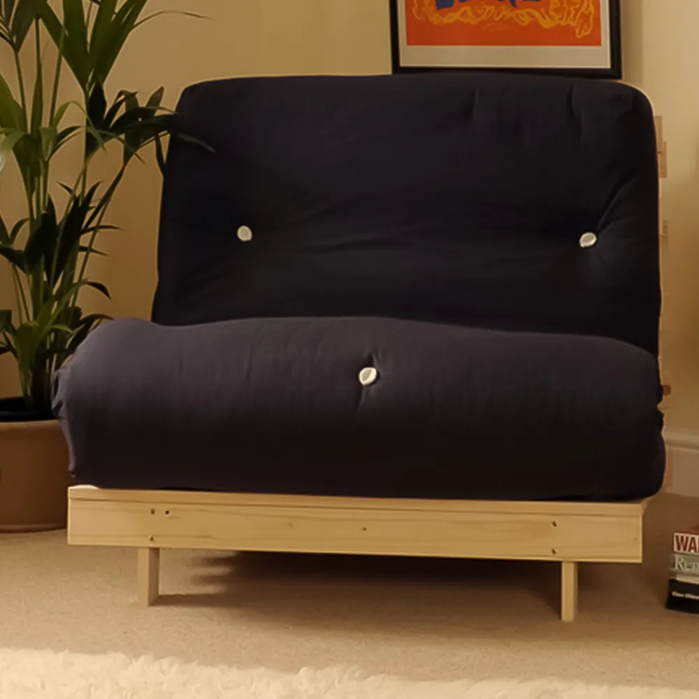 Brooklyn Double Sleeper Futon Base and Mattress - Navy