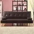 Brooklyn Double Sleeper Sofa Bed with Click-Clack - Brown, Faux Leather