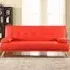 Brooklyn Double Sleeper Sofa Bed with Click-Clack - Red, Faux Leather