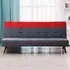 Brooklyn Double Sleeper Sofa Bed with Storage - Red, Fabric