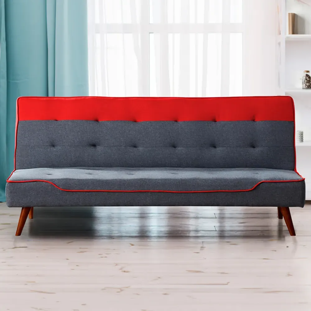 Brooklyn Double Sleeper Sofa Bed with Storage - Red, Fabric image
