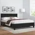 Brooklyn Double Sleigh Bed Frame - Black, Faux Leather