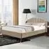 Brooklyn Double Winged Bed Frame - Brown, Velvet