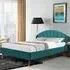 Brooklyn Double Winged Bed Frame - Green, Velvet