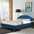 Brooklyn Double Winged Bed Frame - Navy, Velvet