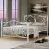 Brooklyn Finial Double Bed Frame - White, Metal