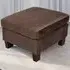 Brooklyn Footstool - Brown, Brushed Velvet