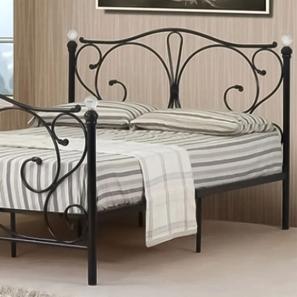 Brooklyn King Size Bed Frame - Black, Metal