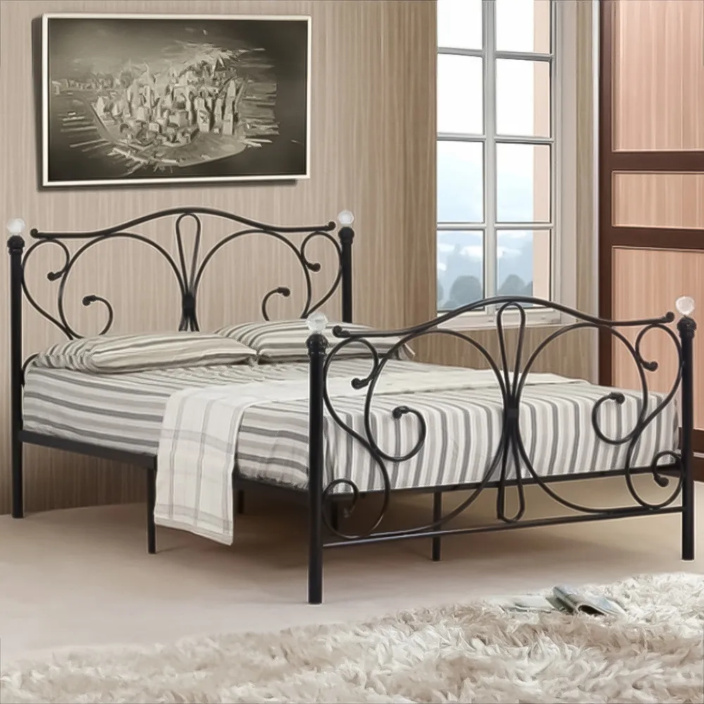 Brooklyn King Size Bed Frame - Black, Metal