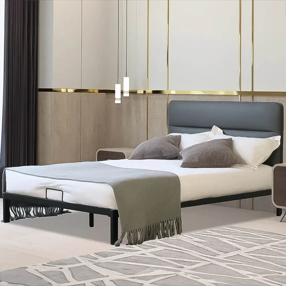 Brooklyn King Size Bed Frame - Black, Metal image