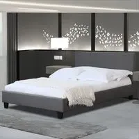 Brooklyn King Size Bed Frame - Dark Grey, Fabric