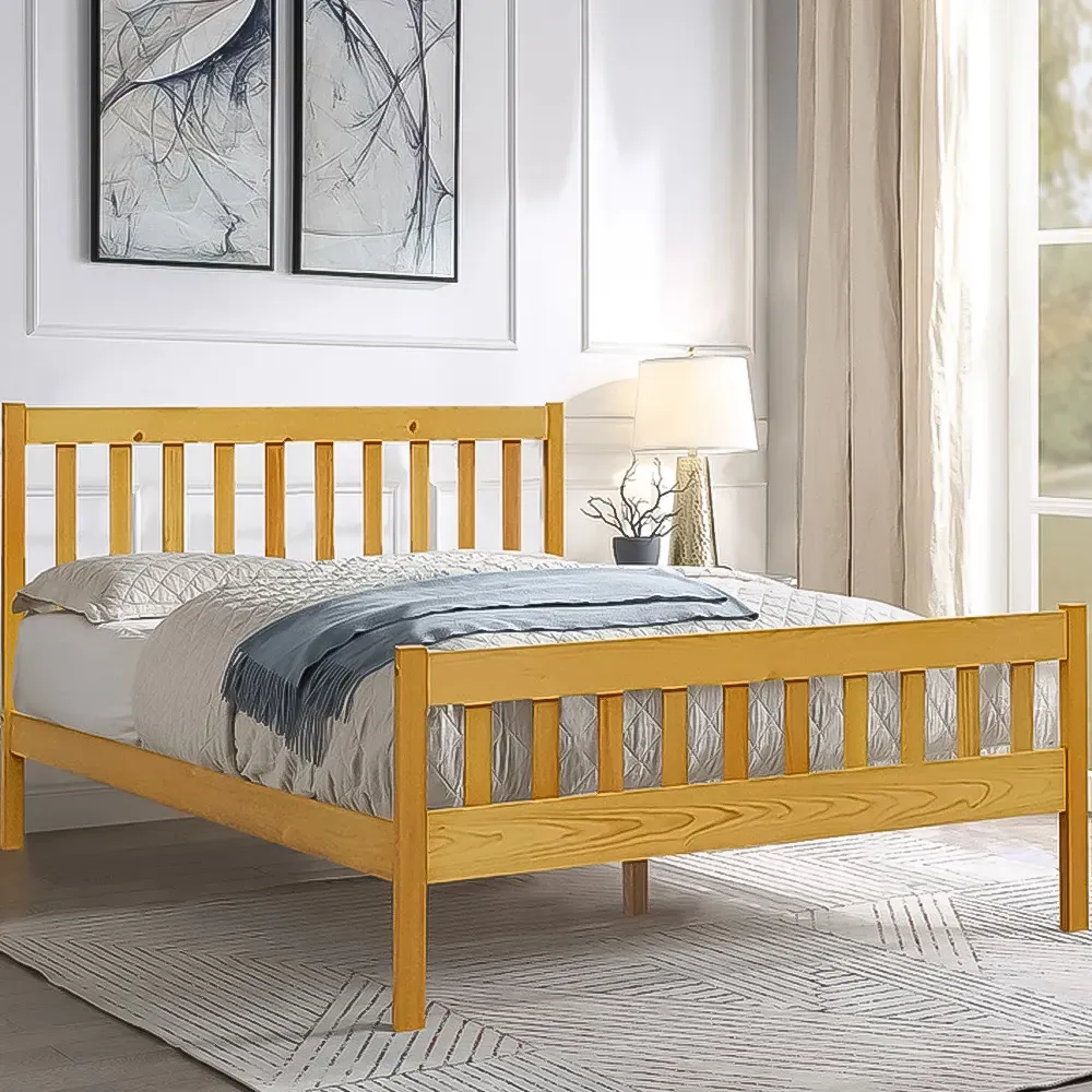 Brooklyn King Size Bed Frame - Pine