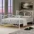 Brooklyn King Size Bed Frame - White, Metal