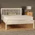 Brooklyn King Size Bed Frame - White, Pine