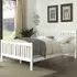 Brooklyn King Size Bed Frame - White, Pine