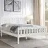 Brooklyn King Size Bed Frame - White, Pine