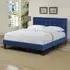 Brooklyn King Size Bed Frame with Buttoned Headboard - Blue