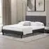 Brooklyn King Size Bed Frame with Buttoned Headboard - Dark Grey