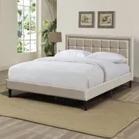 Brooklyn King Size Bed Frame with Buttoned Headboard - Grey