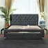 Brooklyn King Size Bed Frame with Storage - Grey, Linen