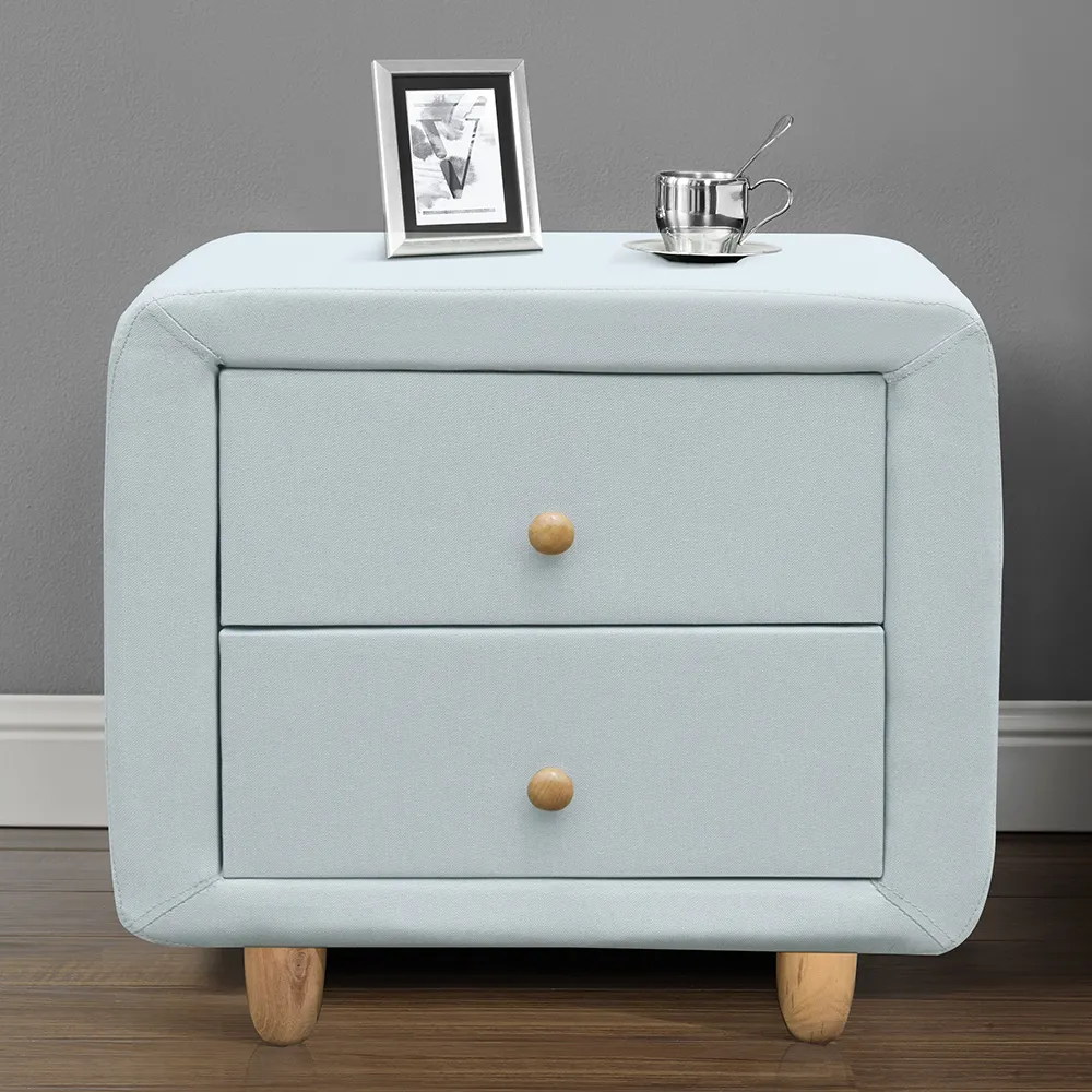 Brooklyn King Size Bedroom Furniture Set - Blue, Linen