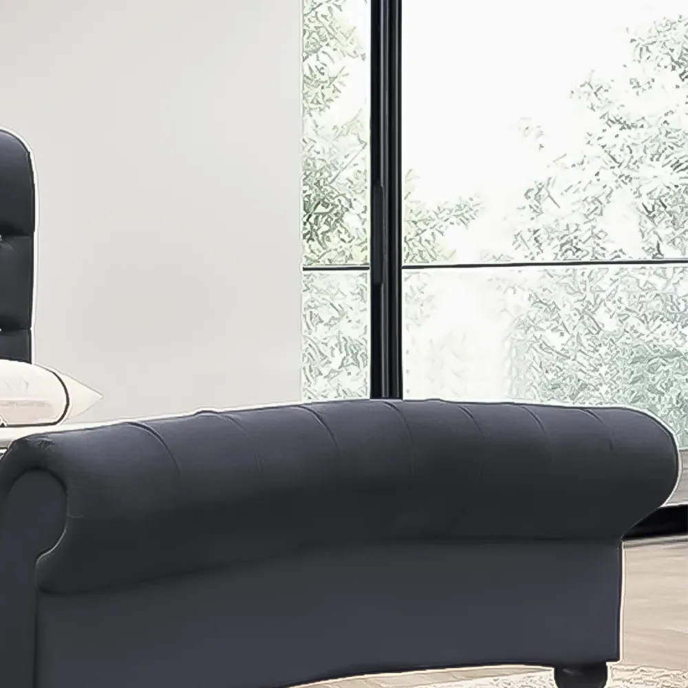 Brooklyn King Size Chesterfield Sleigh Bed - Grey, Velvet