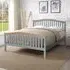 Brooklyn King Size Curved Bed Frame - Grey, Pine