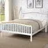 Brooklyn King Size Curved Bed Frame - White, Pine