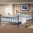 Brooklyn King Size Metal Bed with Finials - Black