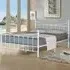 Brooklyn King Size Metal Bed with Finials - White