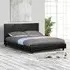 Brooklyn King Size Ottoman Bed with Storage - Black, Faux Leather
