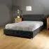 Brooklyn King Size Ottoman Storage Bed - Black, Fabric