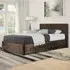 Brooklyn King Size Ottoman Storage Bed - Brown, Crushed Velvet