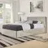 Brooklyn King Size Ottoman Storage Bed - Cream, Crushed Velvet