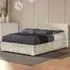 Brooklyn King Size Ottoman Storage Bed - Cream, Crushed Velvet