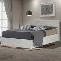 Brooklyn King Size Ottoman Storage Bed - Cream, Fabric