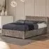 Brooklyn King Size Ottoman Storage Bed - Truffle, Crushed Velvet
