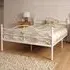 Brooklyn King Size Scroll Effect Metal Bed Frame - White
