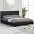 Brooklyn King Size Sleigh Bed Frame - Black, Faux Leather