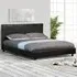 Brooklyn King Size Storage Bed Frame - Black, Faux Leather
