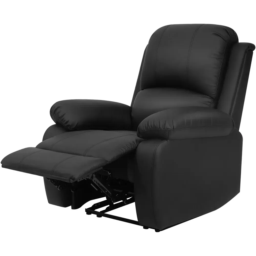 Brooklyn Manual Recliner Chair - Black, Bonded Leather