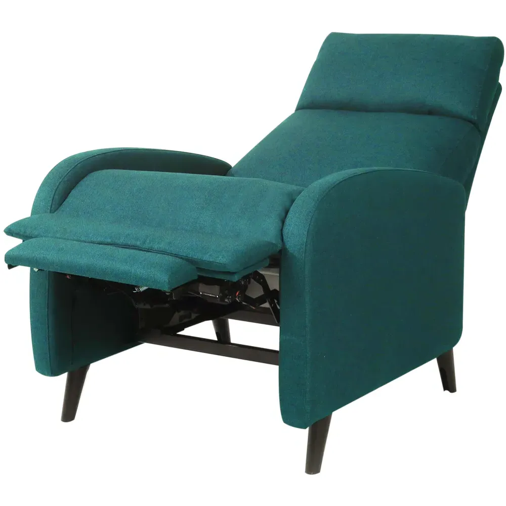 Brooklyn Manual Recliner Chair - Blue, Linen
