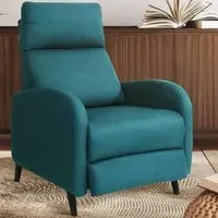 Brooklyn Manual Recliner Chair - Blue, Linen