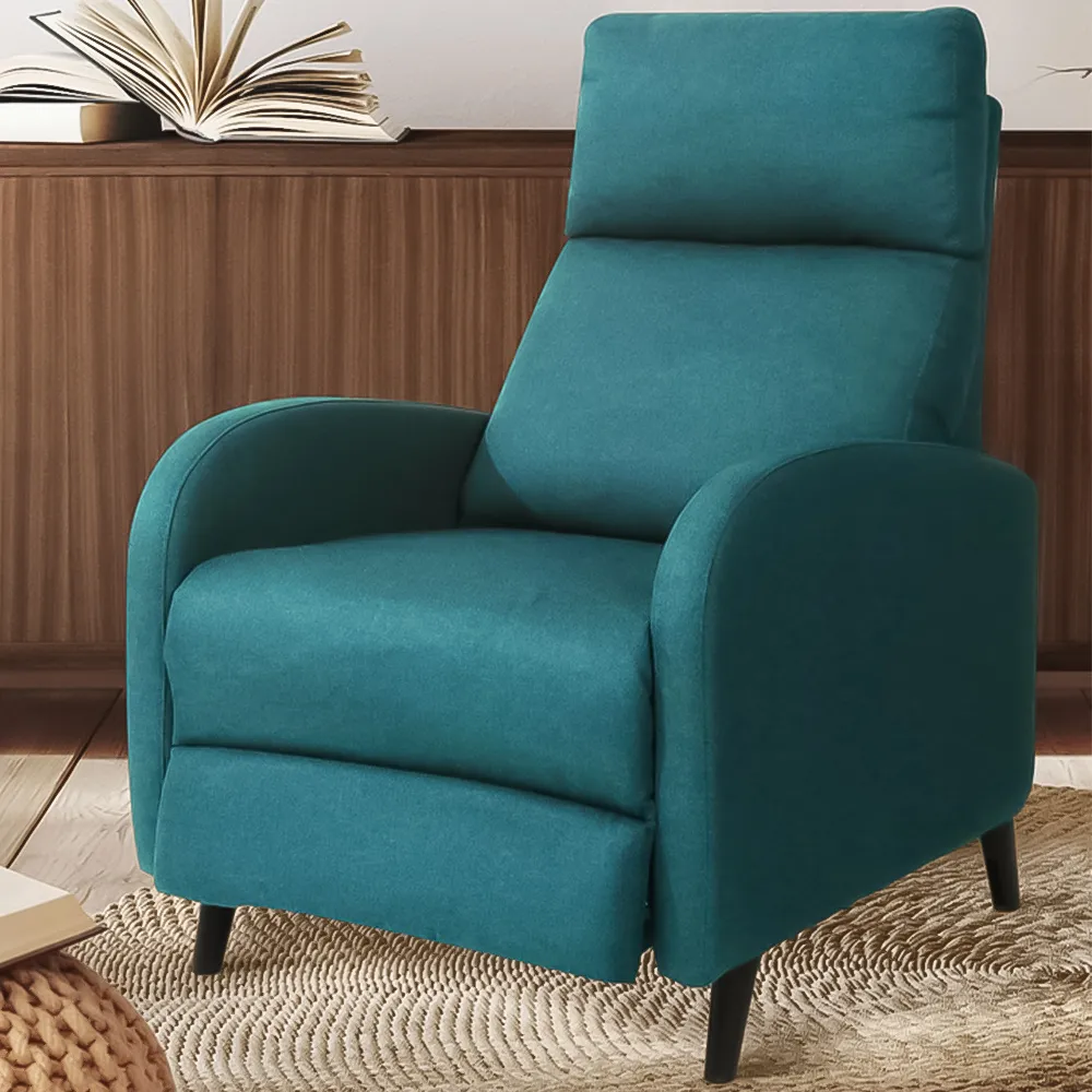 Brooklyn Manual Recliner Chair - Blue, Linen image