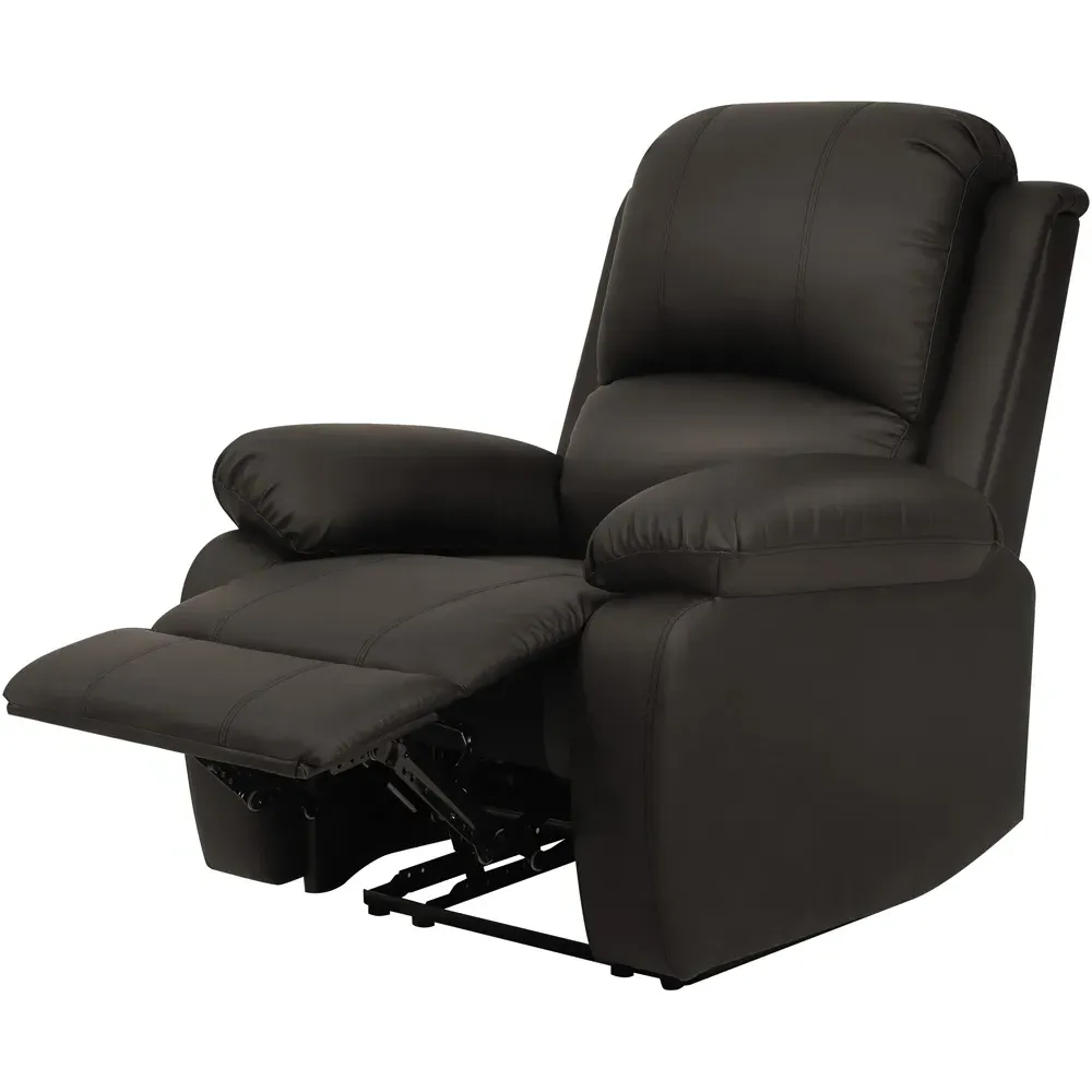 Brooklyn Manual Recliner Chair - Brown, Bonded Leather