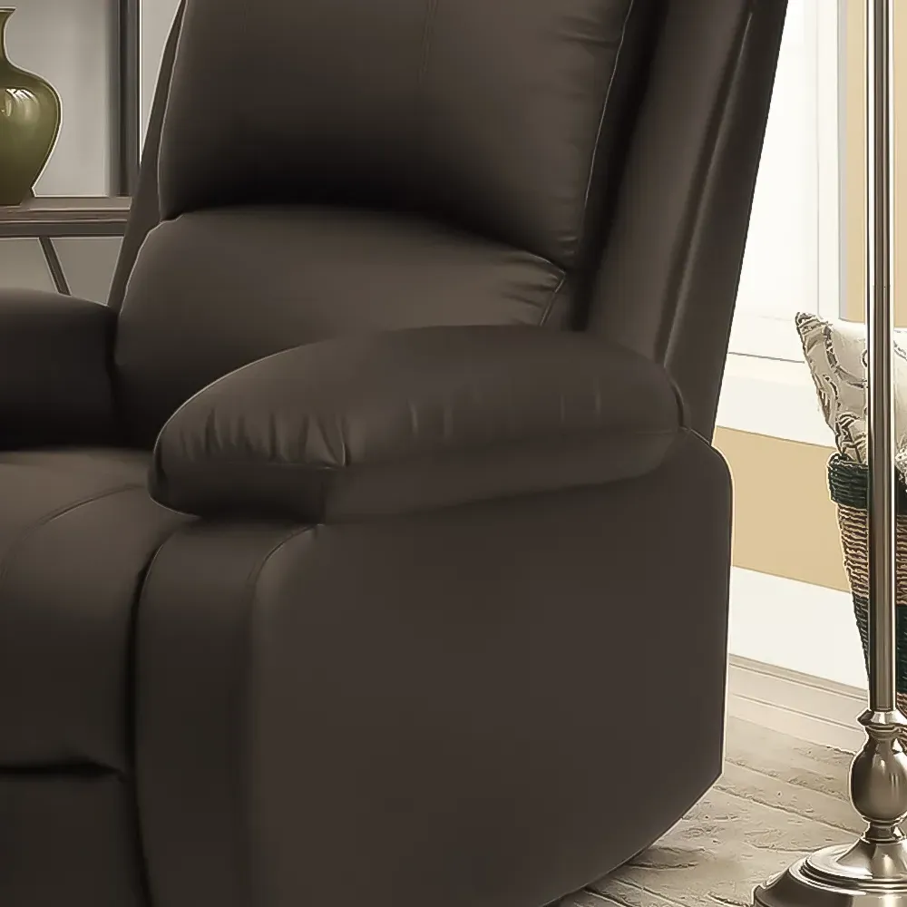 Brooklyn Manual Recliner Chair - Brown, Bonded Leather