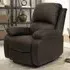 Brooklyn Manual Recliner Chair - Brown, Bonded Leather